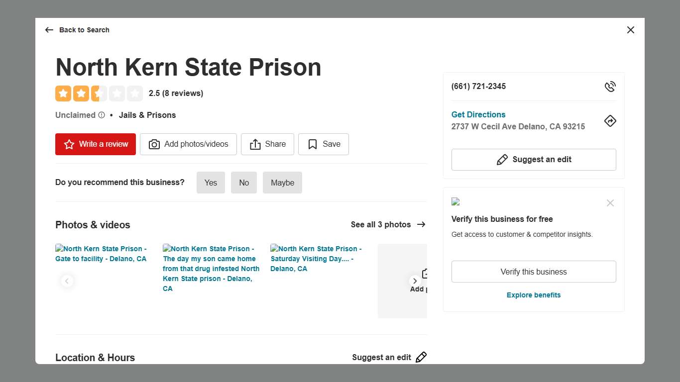 NORTH KERN STATE PRISON - Updated January 2026 - 2737 W Cecil Ave, Delano, California - Jails & Prisons - Phone Number - Yelp